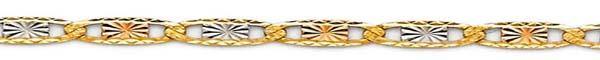 14k Tri-color D/C Valentino Chain