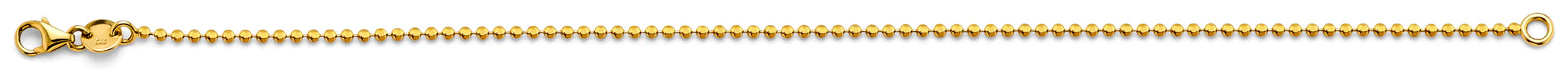 14K Yellow Gold Disco DC Ball Chain