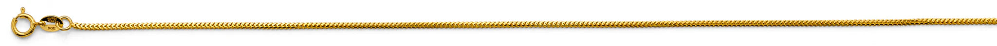 14K Yellow Gold Flat Franco Chain