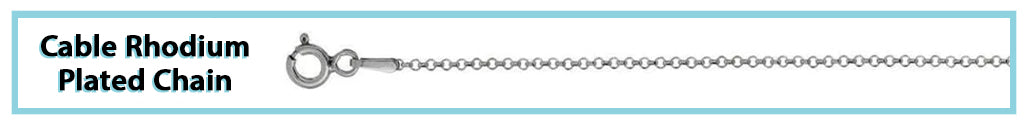 Cable Rhodium Plated Chain