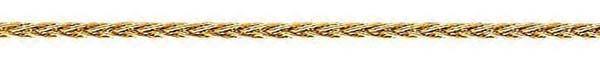14k Yellow Gold Round Wheat Chain