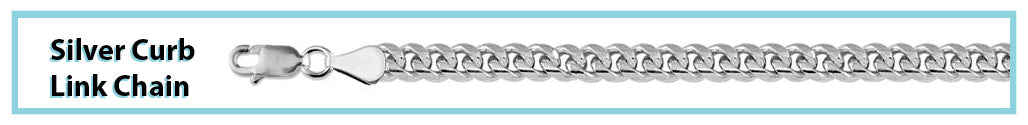 Silver Curb Link Chain