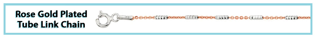Rose Gold Plated Tube Link Chain