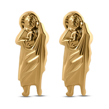 Load image into Gallery viewer, 14K Yellow Saint Jude Screw Back Earrings