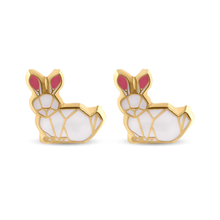 Load image into Gallery viewer, 14K Yellow Rabbit Screw Back Earrings