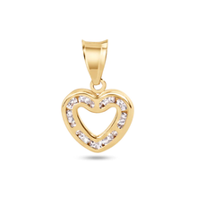Load image into Gallery viewer, 14K Yellow Gold 8.5mm Heart CZ Pendant