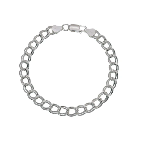 Sterling Silver Chino Links Double Wire 080 Bracelet