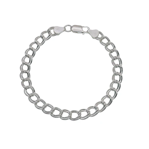 Sterling Silver Chino Links Double Wire 080 Bracelet