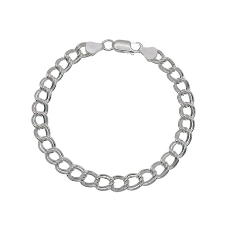 Sterling Silver Chino Links Double Wire 100 Bracelet