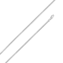 Sterling Silver Basic 3mm Braid Flat Rope Chain