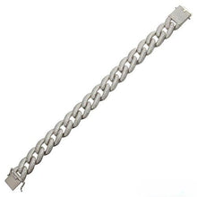 Load image into Gallery viewer, Sterling Silver Rhodium Plated CZ Encrusted Miami Cuban Link Hip Hop Bracelet Width-16mm