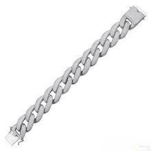 Load image into Gallery viewer, Sterling Silver Rhodium Plated CZ Encrusted Miami Cuban Link Hip Hop Bracelet Width-20.3mm