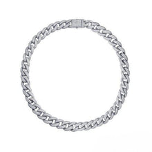 Load image into Gallery viewer, Sterling Silver Rhodium Plated Miami Curb CZ Encrusted Hip Hop Chain Width-11.2mm