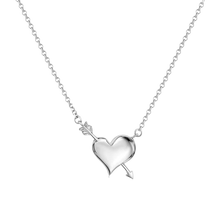 Load image into Gallery viewer, Sterling Silver Rhodium Plated Valentine Heart Necklace Pendant