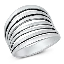 Load image into Gallery viewer, Sterling Silver Oxidized 18mm Band Ring