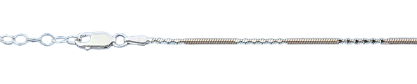 Sterling Silver Anklet Length-9+1inches Extension, Thickness-1.3mm