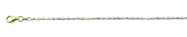 Sterling Silver Diamond Cut Beads Anklet Length-10inches, Thickness-1.8mm