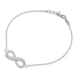 Sterling Silver Infinity CZ Bracelet