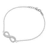 Sterling Silver Infinity CZ Bracelet