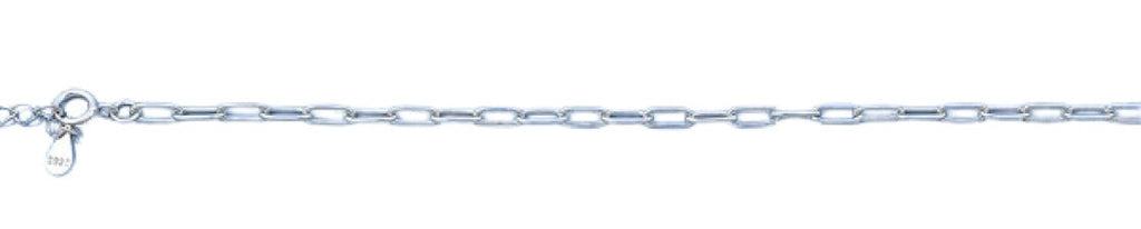 Sterling Silver Rhodium Plated Lock Bracelet
