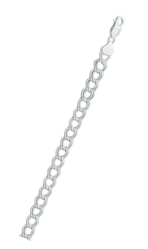 Italian Sterling Silver Charm Link 100 Bracelet