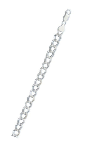 Italian Sterling Silver Charm Link 100 Bracelet
