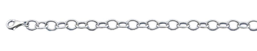 Sterling Silver Rhodium Plated Round Toggle Bracelet
