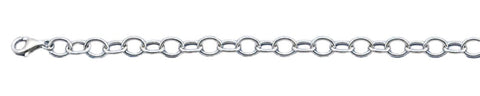 Sterling Silver Rhodium Plated Round Toggle Bracelet
