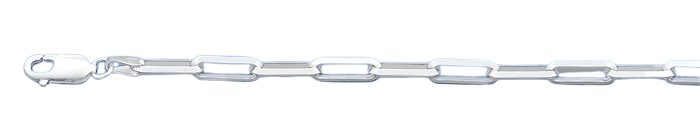 Sterling Silver Staple Chain Italian Bracelet-Thickness-4.2mm