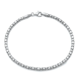 Italian Sterling Silver Rhodium Plated Bracelet