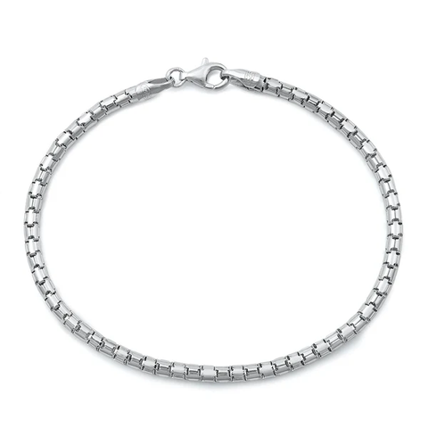 Italian Sterling Silver Rhodium Plated Bracelet
