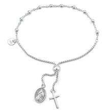 Load image into Gallery viewer, Sterling Silver Polished Rosary Bracelet