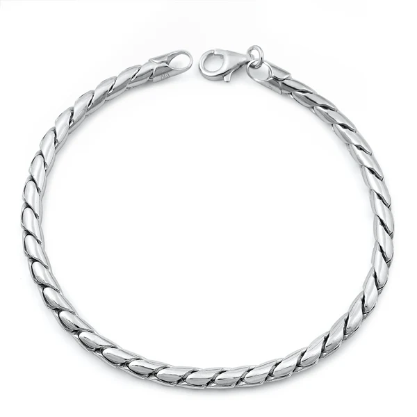 Italian Sterling Silver Rhodium Plated 180 Bracelet
