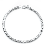 Italian Sterling Silver Rhodium Plated 180 Bracelet