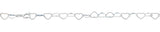Sterling Silver Polished 6.2mm Hearts Bracelet