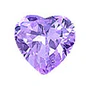 Sterling Silver Rhodium Plated 4mm Heart Color CZ Earrings