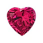 Sterling Silver Rhodium Plated 4mm Heart Color CZ Earrings