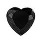 Sterling Silver Rhodium Plated 8mm Heart Color CZ Earrings