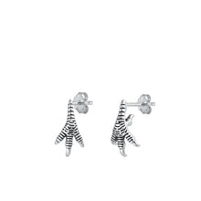 Load image into Gallery viewer, Sterling Silver Oxidized Bird&#39;s Foot Earrings