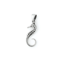 Load image into Gallery viewer, Sterling Silver Oxidized Seahorse Pendant