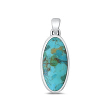 Load image into Gallery viewer, Sterling Silver Oxidized Genuine Turquoise Pendant