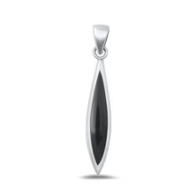 Load image into Gallery viewer, Sterling Silver Oxidized Black Agate Pendant-29.4mm