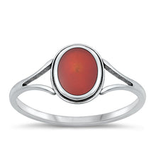 Load image into Gallery viewer, Sterling Silver Oxidized Red Agate Ring