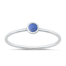 Load image into Gallery viewer, Sterling Silver Polished Blue Lapis Ring