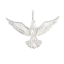 Load image into Gallery viewer, Sterling Silver Polished Diamond Cut Eagle Pendant