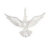 Sterling Silver Polished Diamond Cut Eagle Pendant
