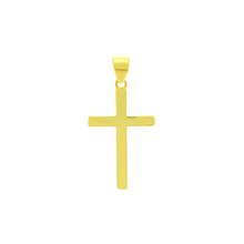 Load image into Gallery viewer, Sterling Silver Gold Plated Polished Cross Pendant
