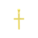 Sterling Silver Gold Plated Polished Cross Pendant