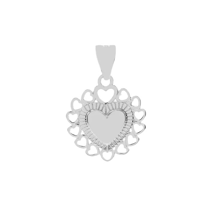 Sterling Silver Polished Heart Charm Pendant