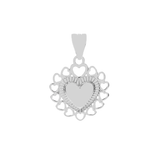 Sterling Silver Polished Heart Charm Pendant
